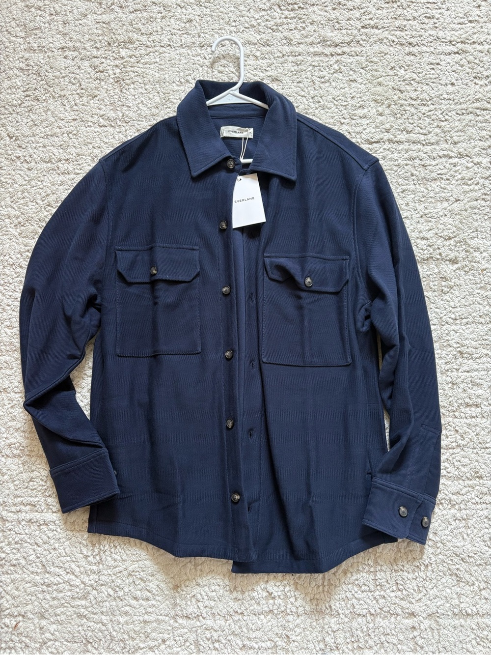 Everlane Utility Relaxed Knit Shirt Jacket (Oversized)